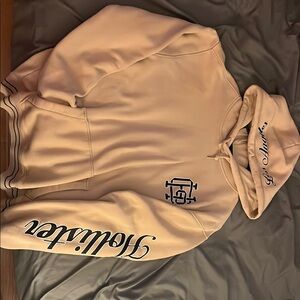 Hollister Cream Hoodie with Black Accents